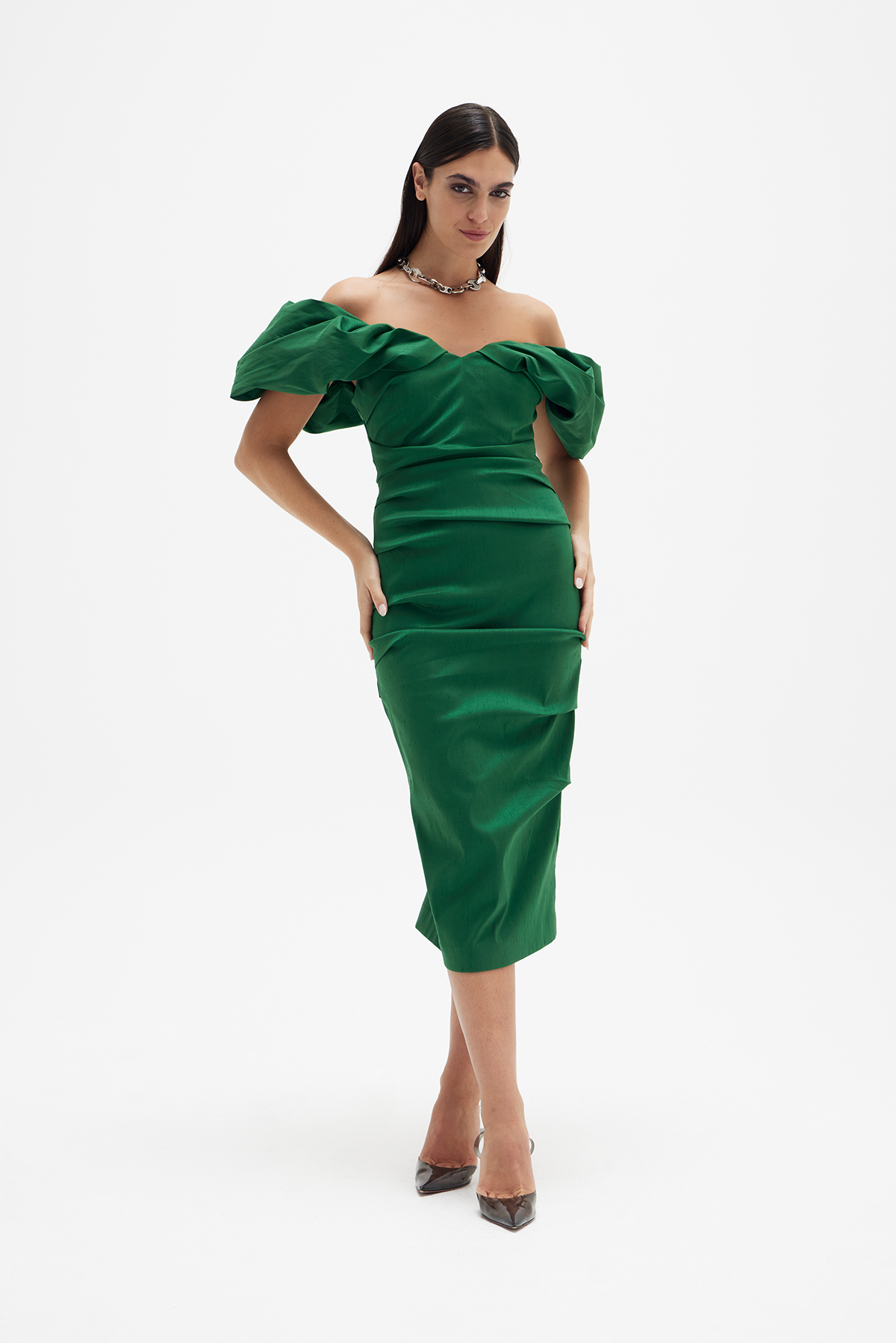 Frey Dress Green Shop Rachel Gilbert Online