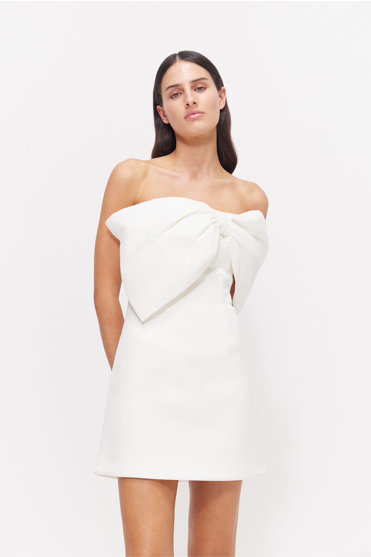 rachel gilbert bow mini dress Kace Mini in Ivory