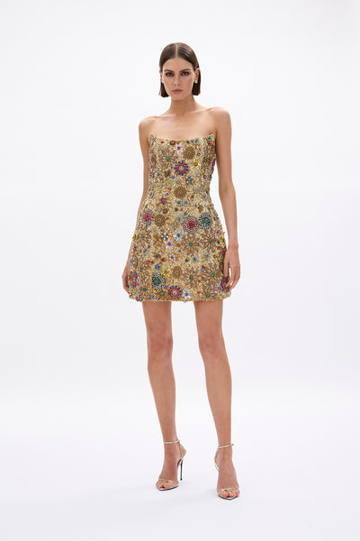 Francesca Strapless Star Mini Gold | Shop Rachel Gilbert Online Francesca Strapless Star Mini Gold | Shop Rachel Gilbert Online
