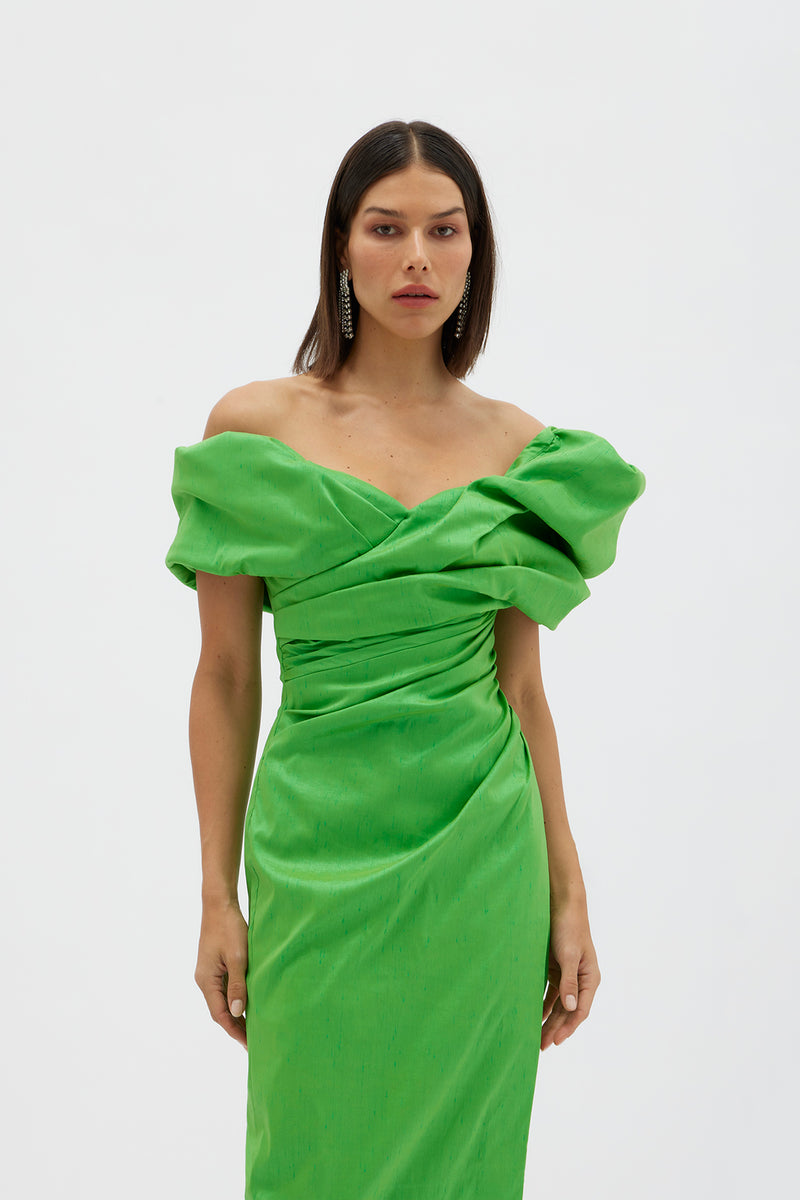 Gia Dress in Green | Shop Rachel Gilbert Online