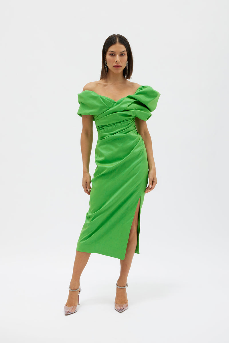 Gia Dress in Green | Shop Rachel Gilbert Online