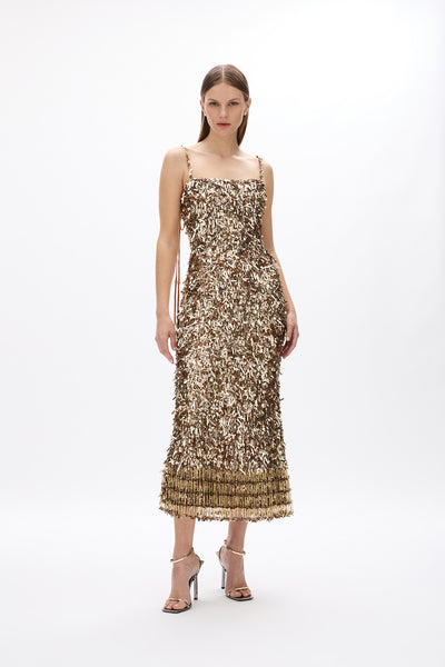 Posie Dress Gold | Shop Rachel Gilbert Online Posie Dress Gold | Shop Rachel Gilbert Online