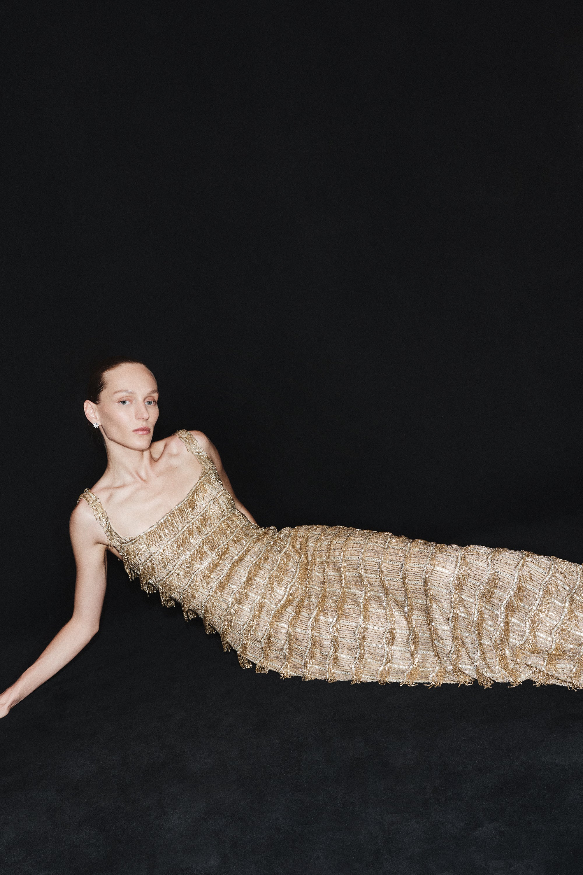 Sadie Gown in Gold | Shop Rachel Gilbert Online