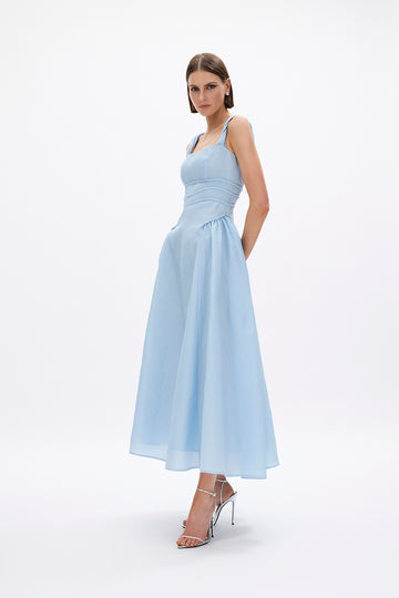 pink dress with sleeves for women Long Formal Dress with Short Puff Sleeves