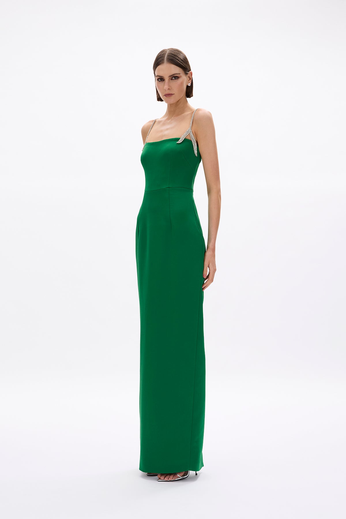 leora midi dress green Leora Gown Emerald