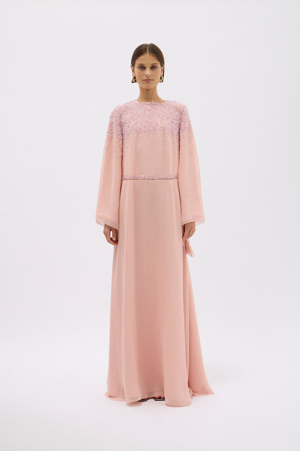 Gown with sales bell sleeves
