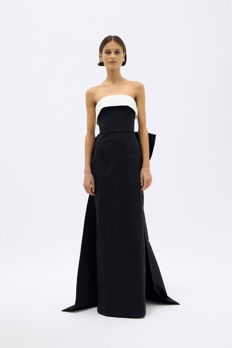 Birdie Gown Black White Shop Rachel Gilbert Online