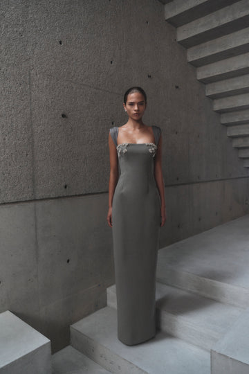 grey black tie dress Dresses dark grey formal dress