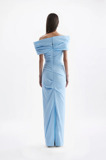 princess polly baby blue dress Light Blue Strapless Tulle Prom Dress Backless Party Dress main image 1