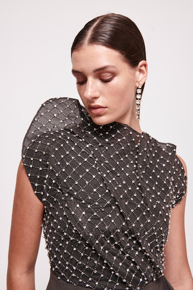 DITA GOWN - GUNMETAL