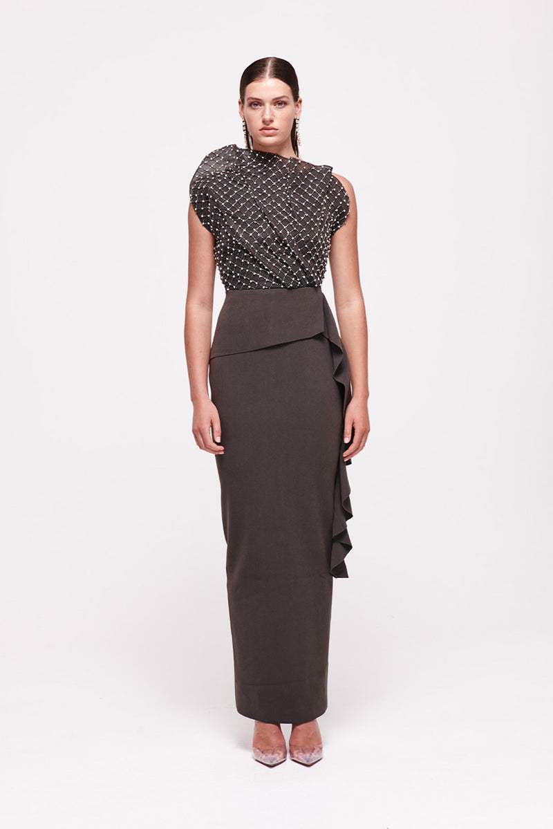 DITA GOWN - GUNMETAL