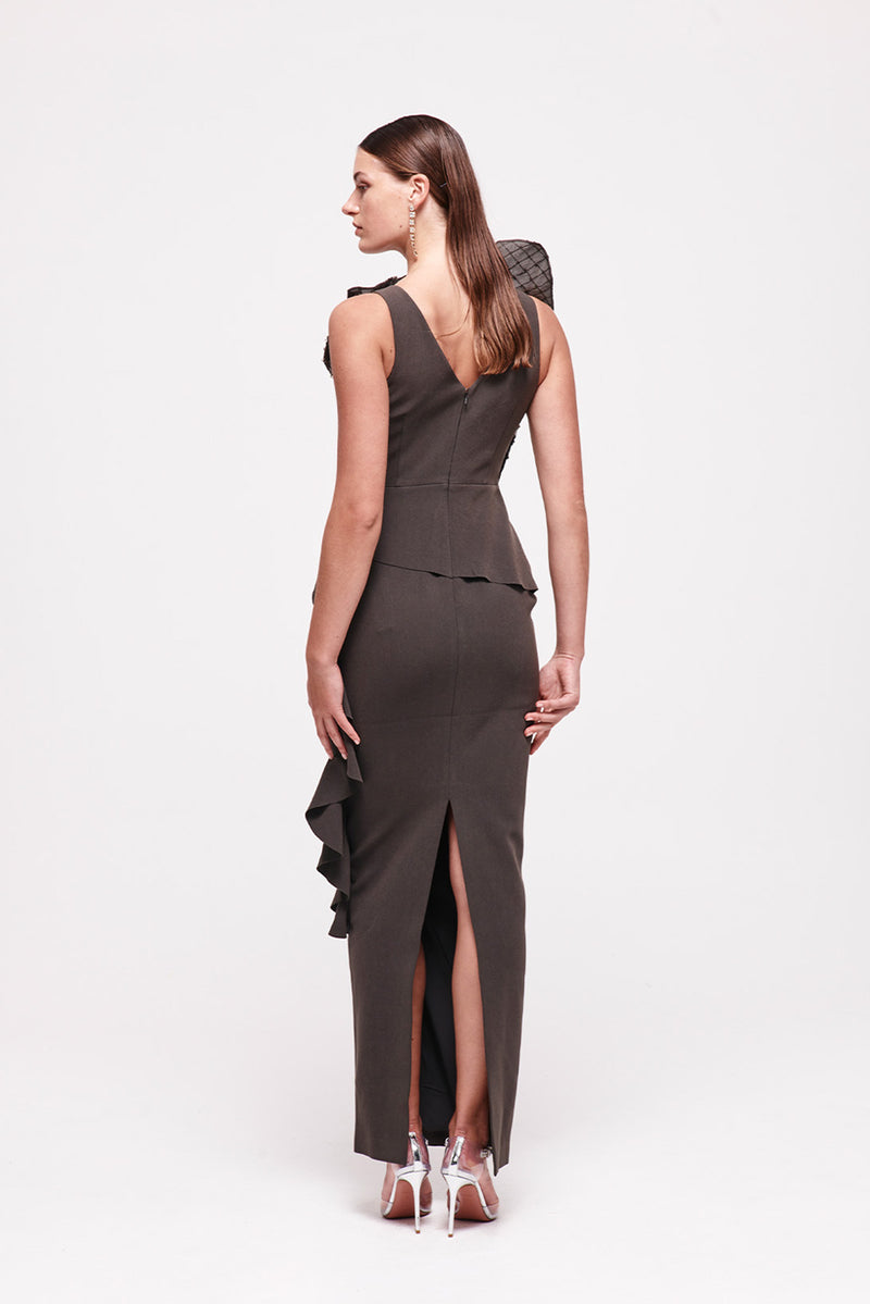 DITA GOWN - GUNMETAL
